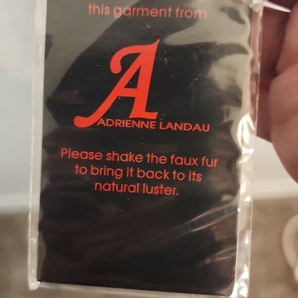 Adrienne Landau Faux Fur Water Fall Open Front Coat Size 1X NWT - Picture 8 of 16